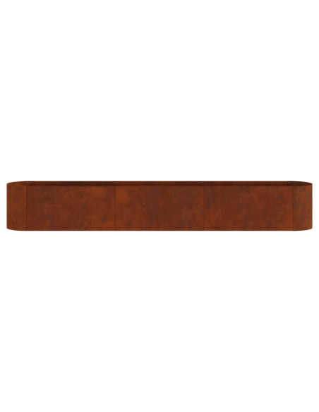 Letto rialzato da giardino Acciaio Corten 280 x 40 x 40 cm