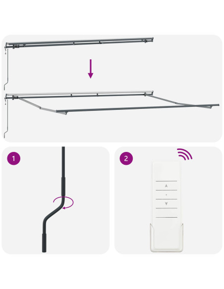 Tenda Retrattile Grigio chiaro e bianco 450 × 300 cm