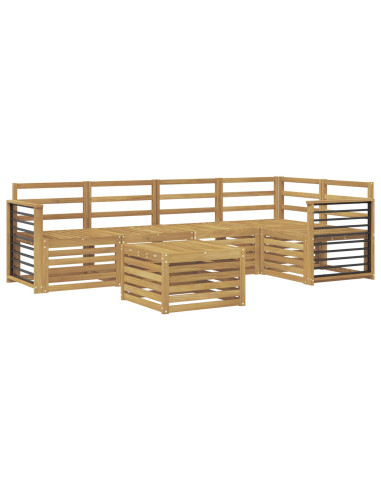 Set di divani da esterno 6 pcs Bianco 59 x 59 x 37 cm