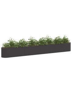 Letto rialzato da giardino Nero 360 x 40 x 40 cm 2