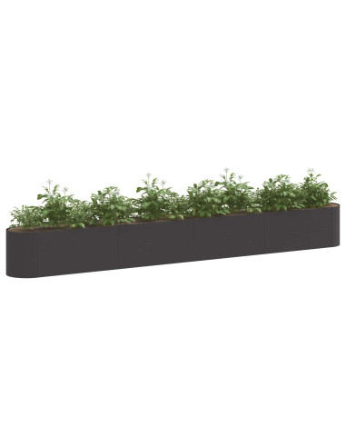Letto rialzato da giardino Nero 360 x 40 x 40 cm