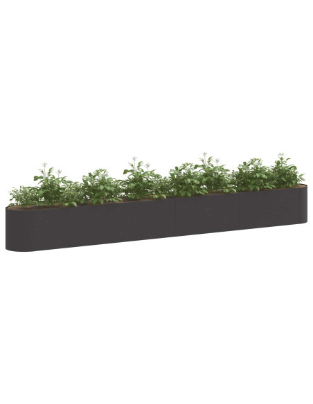 Letto rialzato da giardino Nero 360 x 40 x 40 cm