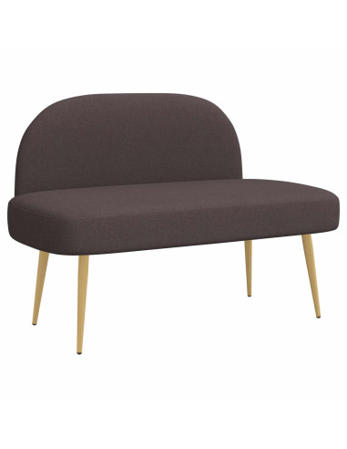 Panchina imbottita con schienale Marrone scuro 110 x 60 x 76 cm