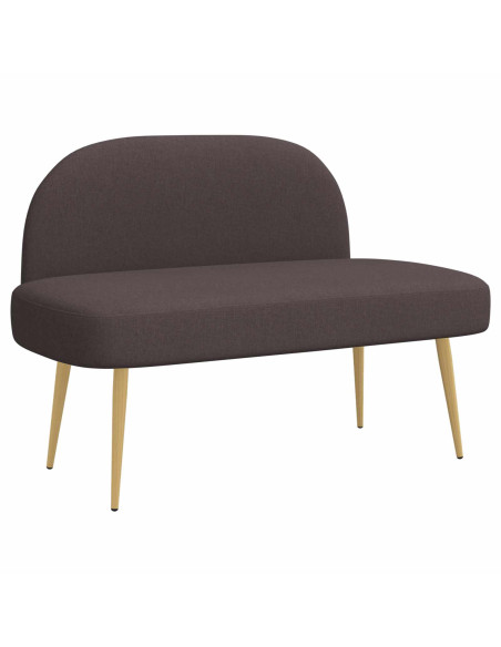 Panchina imbottita con schienale Marrone scuro 110 x 60 x 76 cm