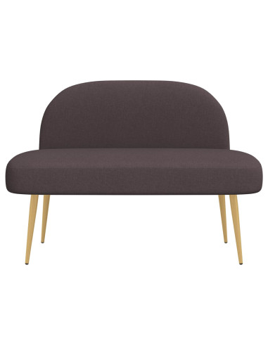 Panchina imbottita con schienale Marrone scuro 110 x 60 x 76 cm