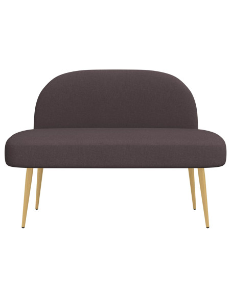 Panchina imbottita con schienale Marrone scuro 110 x 60 x 76 cm