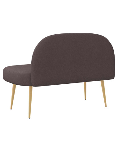 Panchina imbottita con schienale Marrone scuro 110 x 60 x 76 cm