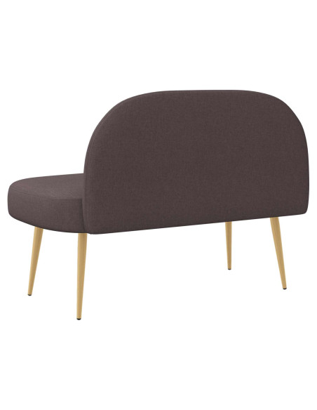 Panchina imbottita con schienale Marrone scuro 110 x 60 x 76 cm