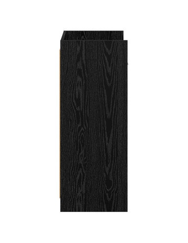 Mobile per scarpe con cassetto Rovere Nero 48 x 36 x 92 cm