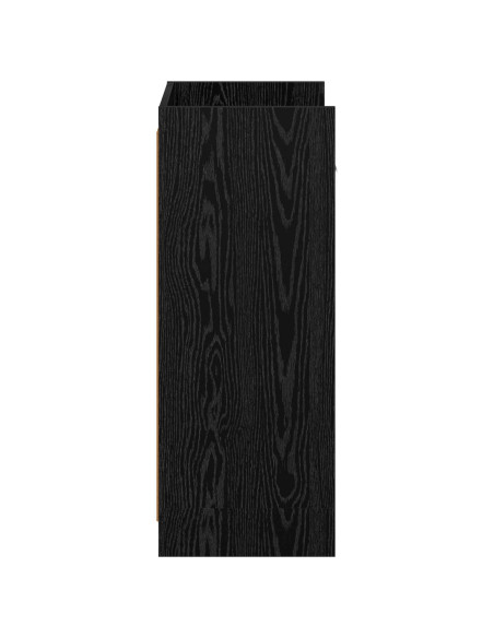Mobile per scarpe con cassetto Rovere Nero 48 x 36 x 92 cm