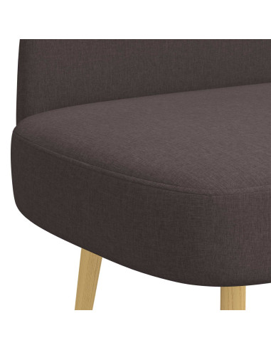 Panchina imbottita con schienale Marrone scuro 110 x 60 x 76 cm