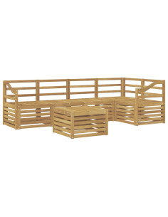 Set di divani da esterno 6 pcs Bianco 59 x 59 x 37 cm 2