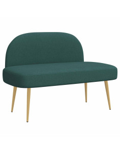Panchina imbottita con schienale Verde scuro 110 x 60 x 76 cm 2