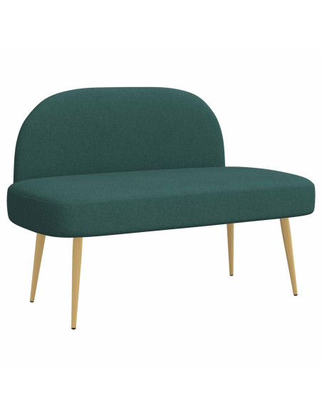 Panchina imbottita con schienale Verde scuro 110 x 60 x 76 cm