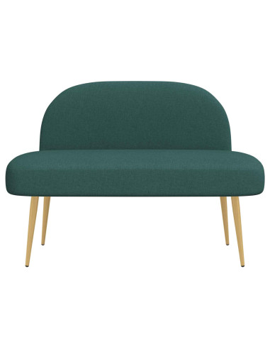 Panchina imbottita con schienale Verde scuro 110 x 60 x 76 cm