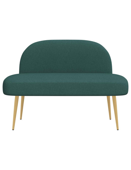 Panchina imbottita con schienale Verde scuro 110 x 60 x 76 cm