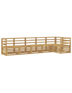 Set di divani da esterno 6 pcs Bianco 304 x 126,5 x 73 cm 2