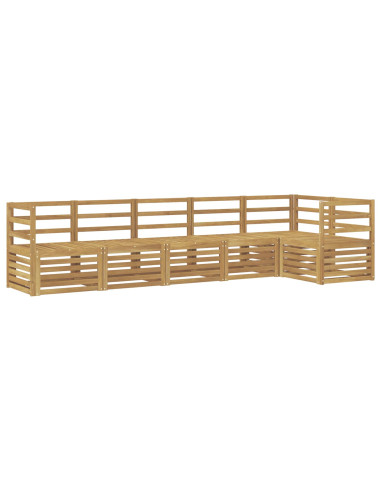 Set di divani da esterno 6 pcs Bianco 304 x 126,5 x 73 cm