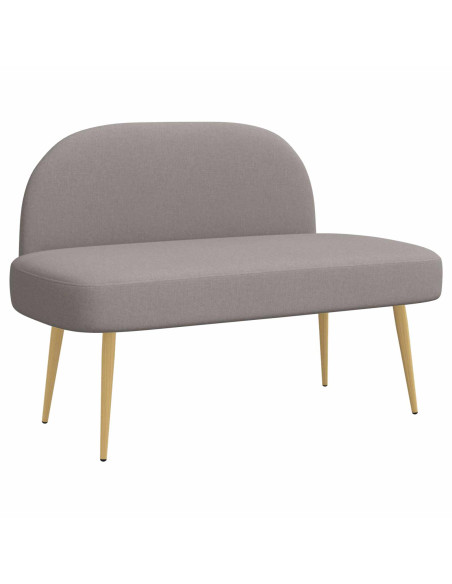 Panchina imbottita con schienale Tortora 110 x 60 x 76 cm