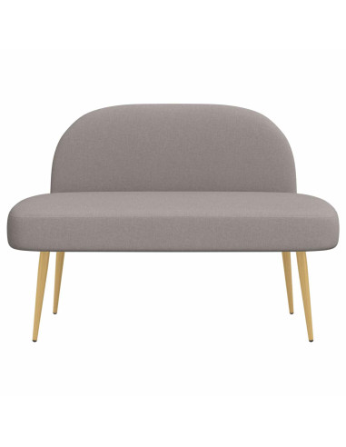 Panchina imbottita con schienale Tortora 110 x 60 x 76 cm