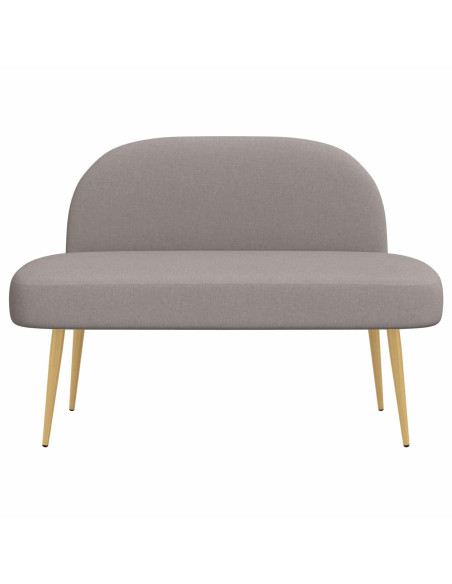 Panchina imbottita con schienale Tortora 110 x 60 x 76 cm