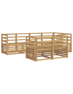 Set di divani da esterno 7 pcs Bianco 245 x 126,5 x 73 cm 2