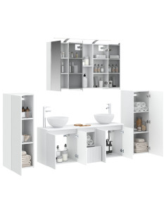 Set di mobili per il bagno 6 pcs Bianco 2