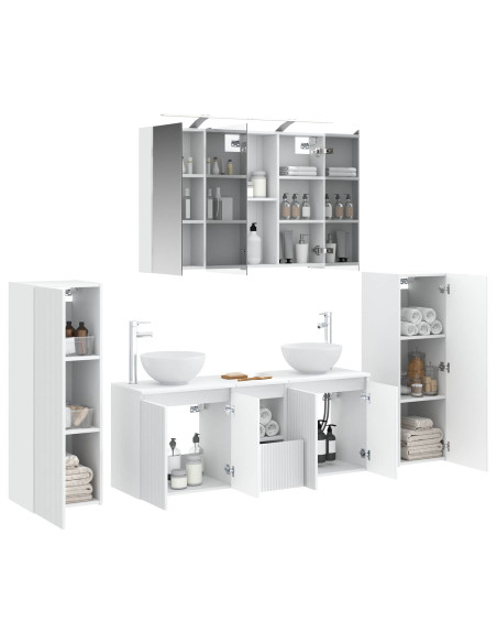 Set di mobili per il bagno 6 pcs Bianco