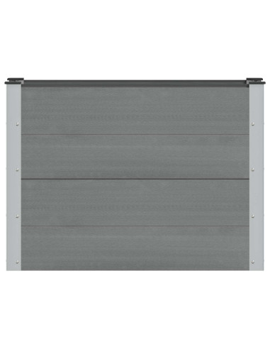 Letto rialzato da giardino Grigio 100 x 30 x 72 cm