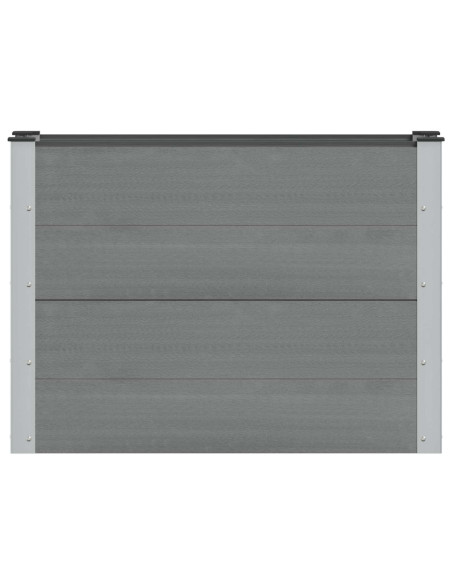 Letto rialzato da giardino Grigio 100 x 30 x 72 cm