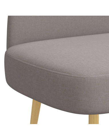 Panchina imbottita con schienale Tortora 110 x 60 x 76 cm