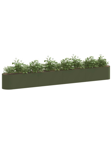 Letto rialzato da giardino Verde Oliva 360 x 40 x 40 cm