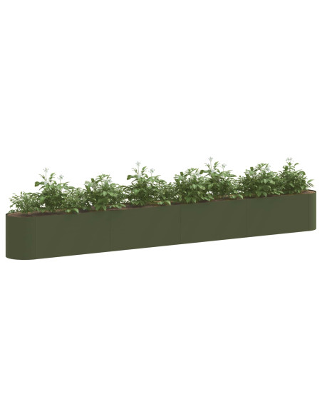 Letto rialzato da giardino Verde Oliva 360 x 40 x 40 cm
