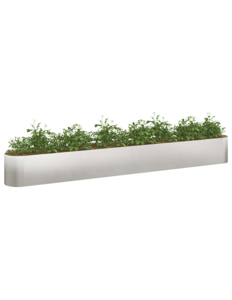 Letto rialzato da giardino Acciaio Inox 360 x 40 x 40 cm