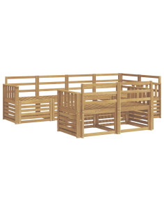 Set di divani da esterno 7 pcs Bianco 247 x 128,5 x 73 cm 2