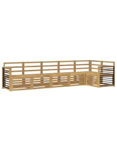 Set di divani da esterno 6 pcs Bianco 306 x 128,5 x 73 cm 2