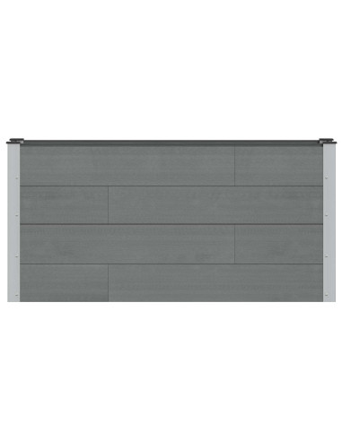 Letto rialzato da giardino Grigio 150 x 30 x 72 cm