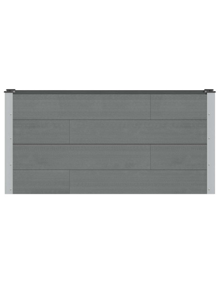 Letto rialzato da giardino Grigio 150 x 30 x 72 cm