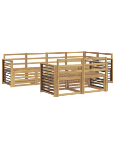 Set di divani da esterno 7 pcs Bianco 247 x 128,5 x 73 cm 2