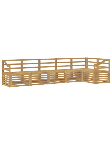 Set di divani da esterno 6 pcs Bianco 304 x 126,5 x 73 cm