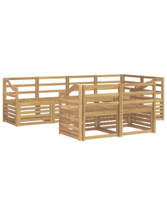 Set di divani da esterno 7 pcs Bianco 245 x 126,5 x 73 cm 2