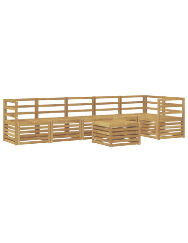 Set di divani da esterno 7 pcs Bianco 59 x 59 x 37 cm