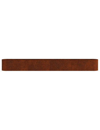 Letto rialzato da giardino Acciaio Corten 360 x 40 x 40 cm