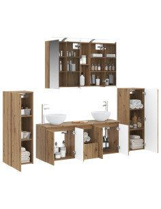 Set di mobili per il bagno 6 pcs Rovere Artigianale 2