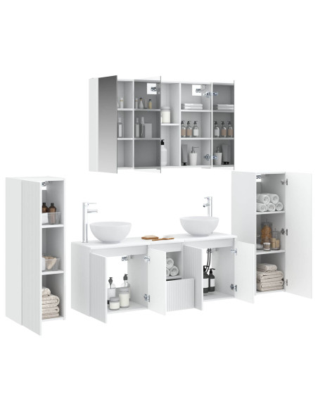 Set di mobili per il bagno 6 pcs Bianco