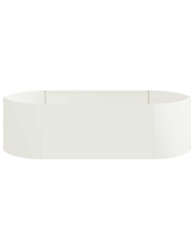 Letto rialzato da giardino Bianco 140 x 40 x 40 cm Acciaio