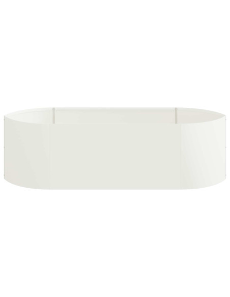 Letto rialzato da giardino Bianco 140 x 40 x 40 cm Acciaio