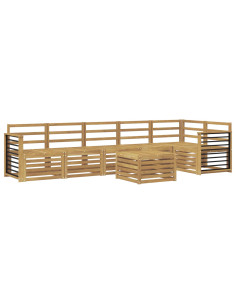 Set di divani da esterno 7 pcs Bianco 59 x 59 x 37 cm 2