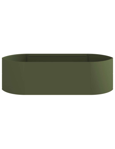 Letto rialzato da giardino Verde Oliva 140 x 40 x 40 cm Acciaio