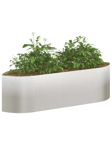 Letto rialzato da giardino Acciaio Inox 140 x 40 x 40 cm